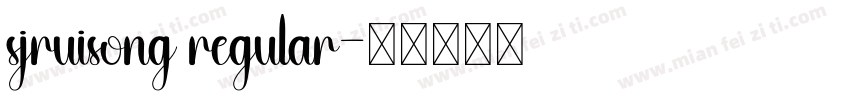 sjruisong regular字体转换